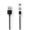 ΚΑΛΩΔΙΟ USB HIGH-SPEED A - MICRO B USB/ USB-C 2m ΜΕ ΜΑΓΝΗΤΙΚΟ ΑΚΡΟ  NEDIS CCGB60630BK20