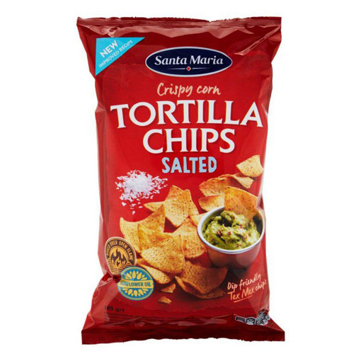 TORTILA CHIPS SALTED SANTA MARIA  185g