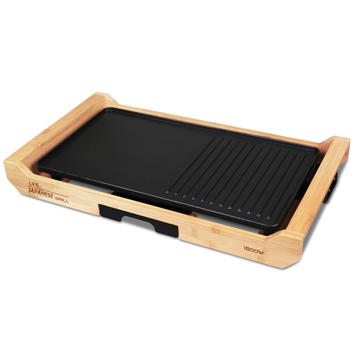 ΗΛΕΚΤΡΙΚΗ ΓΚΡΙΛΙΕΡΑ TEPPANYAKI ΜΕ ΠΛΑΙΣΙΟ ΑΠΟ BAMBOO 1.800W LIFE JAPANESE GRILL