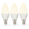 ΛΑΜΠΑ LED E14 CANDLE 4.9W, ΘΕΡΜΟ ΛΕΥΚΟ ΦΩΣ ΚΑΙ 470 LUMEN ΣΕ ΣΥΣΚΕΥΑΣΙΑ 3ΤΜΧ NEDIS LBE14C352P3