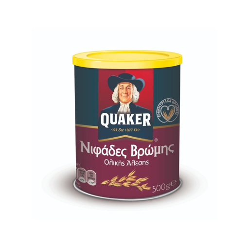 QUAKER ΝΙΦΑΔΕΣ ΒΡΩΜΗΣ 500gr. - (ΜΕΤΑΛΛΙΚΟ ΚΟΥΤΙ)