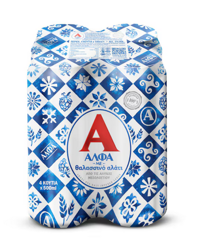 ΑΛΦΑ ΘΑΛΑΣΣΙΝΟ ΑΛΑΤΙ SEA SALT ΜΠΥΡΑ KOYTI 4x500ml