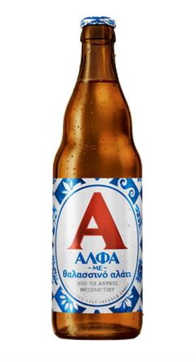 ΑΛΦΑ ΘΑΛΑΣΣΙΝΟ ΑΛΑΤΙ (SEA SALT) ΜΠΥΡΑ ΦΙΑΛΗ 500ml