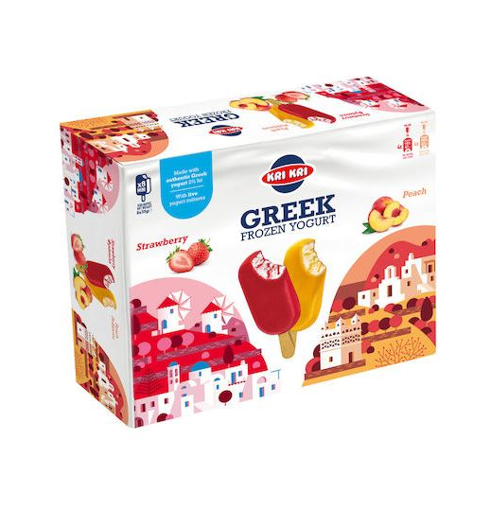 ΚΡΙ ΚΡΙ GREEK FROZEN YOGURT STRAWBERRY/PEACH 8x32g - (ΞΥΛΑΚΙ)