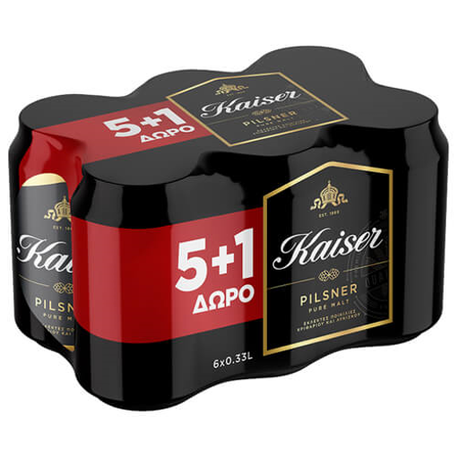 KAISER ΜΠΥΡΑ ΚΟΥΤΙ 330ml - (5+1ΔΩΡΟ)