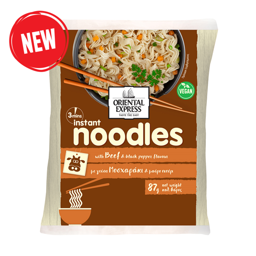 O.EXPRESS NOODLES 87gr. - (ΜΟΣΧΑΡΑΚΙ & ΜΑΥΡΟ ΠΙΠΕΡΙ) 87gr