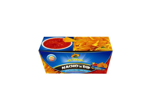 EL SABOR NACHO N’DIP SALTED 175g + (Chili nacho chips 85g).