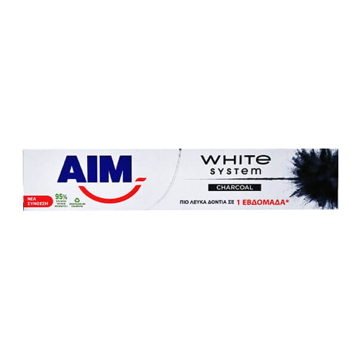 AIM WHITE SYSTEM CHARCOL 75ml (ΟΔΟΝΤΟΚΡΕΜΑ)