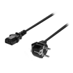 ΚΑΛΩΔΙΟ ΤΡΟΦΟΔΟΣΙΑΣ SCHUKO MALE -IEC-C13 ΘΗΛΥΚΟ  1.5m BLACK