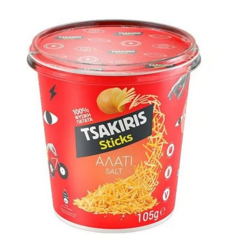 TSAKIRΙS STICKS ΑΛΑΤΙ 105g - (ΚΥΠΕΛΛΟ)