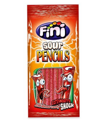 FINI ΖΑΧΑΡΩΤΑ 90g - (SOUR PENCILS/STRAWBERRY)