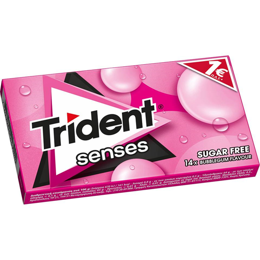 TRIDENT SENSES BUBBLEGUM (27g)