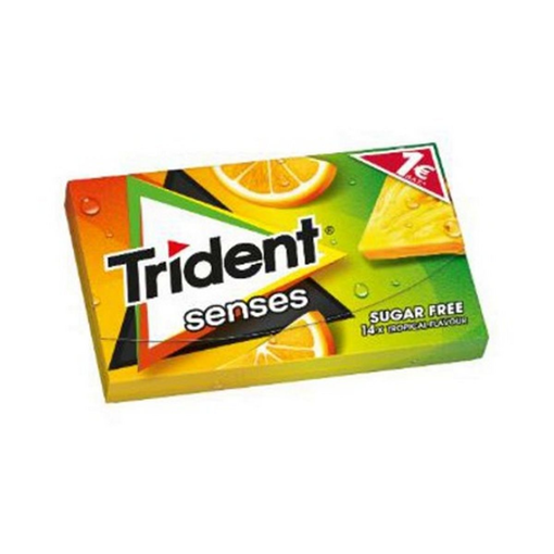 TRIDENT SENSES ΤΡΟΠΙΚΑ ΦΡΟΥΤΑ 27g(1€)