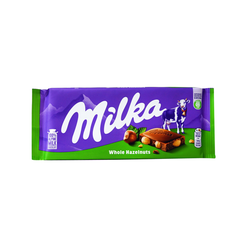 MILKA ΣΟΚΟΛΑΤΑ 100g - (WHOLE HAZELNUTS)