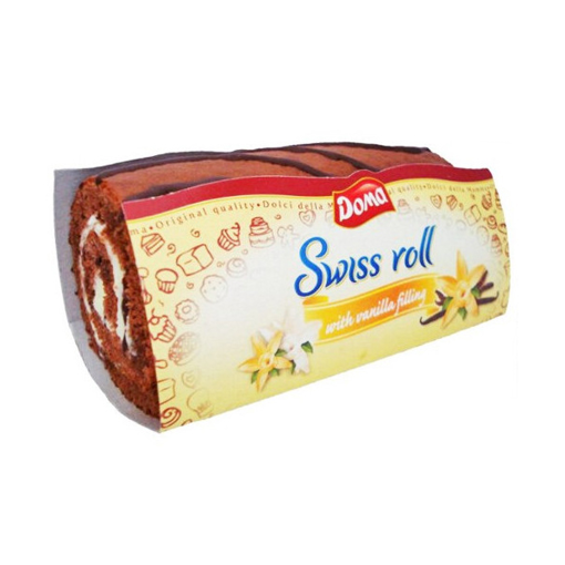 DOMA SWISS ROLL 115gr. - (ΚΑΚΑΟ ΜΕ ΒΑΝΙΛΙΑ)