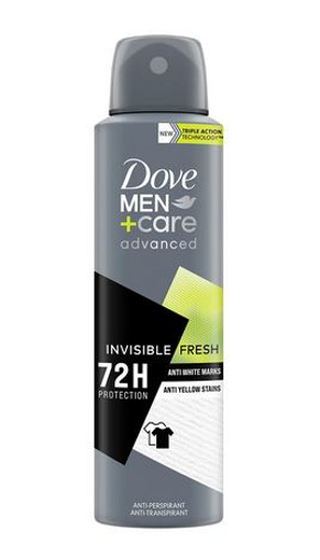 DOVE DEO SPRAY ADVANCED CARE 72h 150ml - (MEN INVISIBLE FRESH)