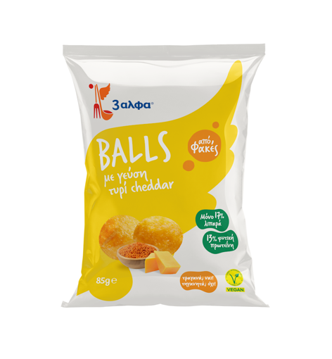 3αλφα BALLS ΤΥΡΙ CHEDDAR 85g