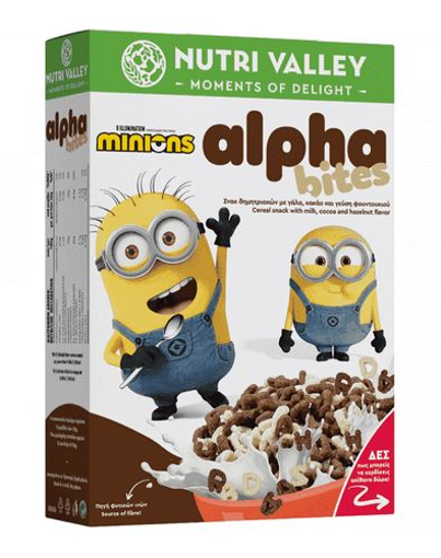 NUTRIE VALLEY MINIONS ΔΗΜΗΤΡΙΑΚΑ ALPHA BITES 375gr