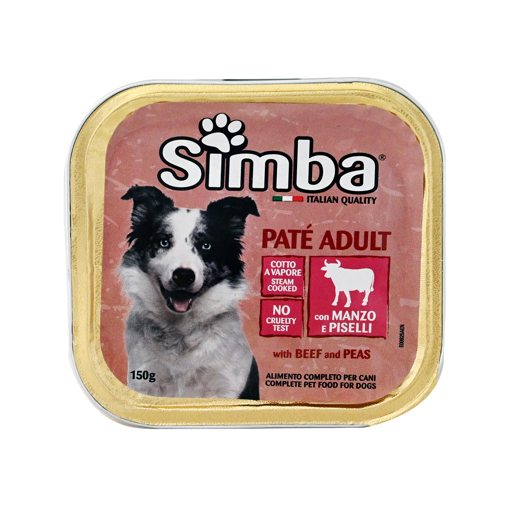 SIMBA ΣΚΥΛΟΤΡΟΦΗ PATE 150gr. - (VITELLO E PISSELI)