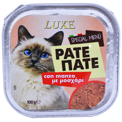 LUXE ΓΑΤΟΤΡΟΦΗ PATE 100gr. - (MANZO)